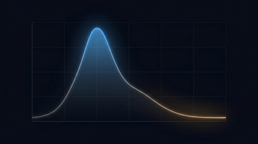 Melatonin suppression action spectrum curve peaking at 446–477 nm shown on dark background